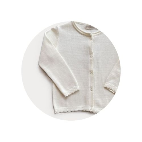 07 cardigan infantil tricot liso azul