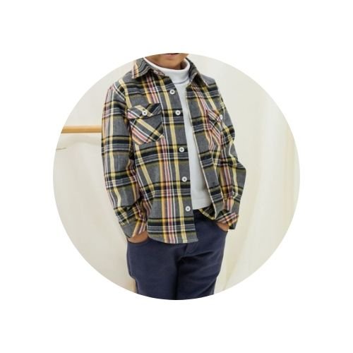 05 camisa infantil xadrez flanela cinza