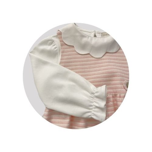 18 camiseta infantil ml gola ondas algodao egipcio off white