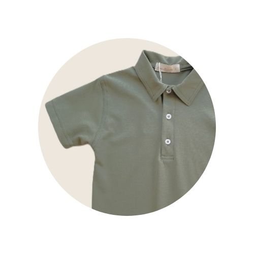 02 polo infantil curta piquet pima verde