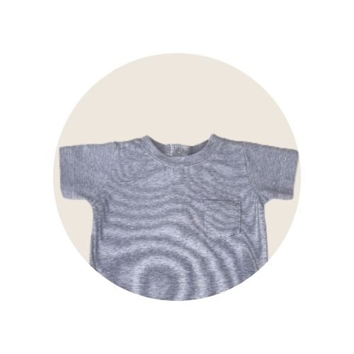 10 body bebe camiseta mg curta bolso azul