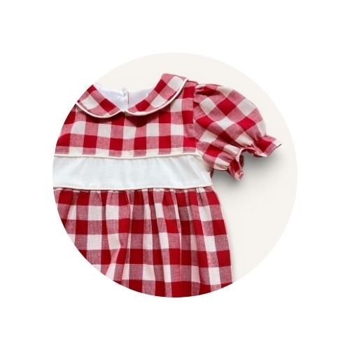 01 pimpao bebe feminino xadrez vichy vermelho