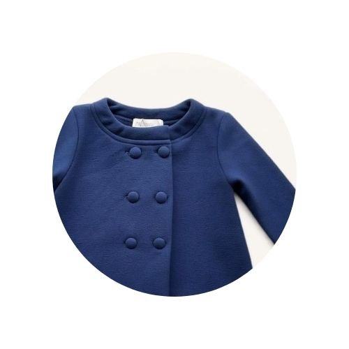 03 vestido infantil saia babado malha listrada azul