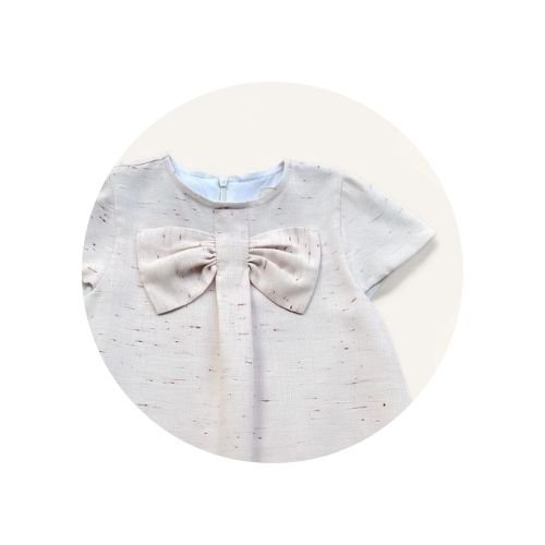 03 vestido infantil laco botone rosa
